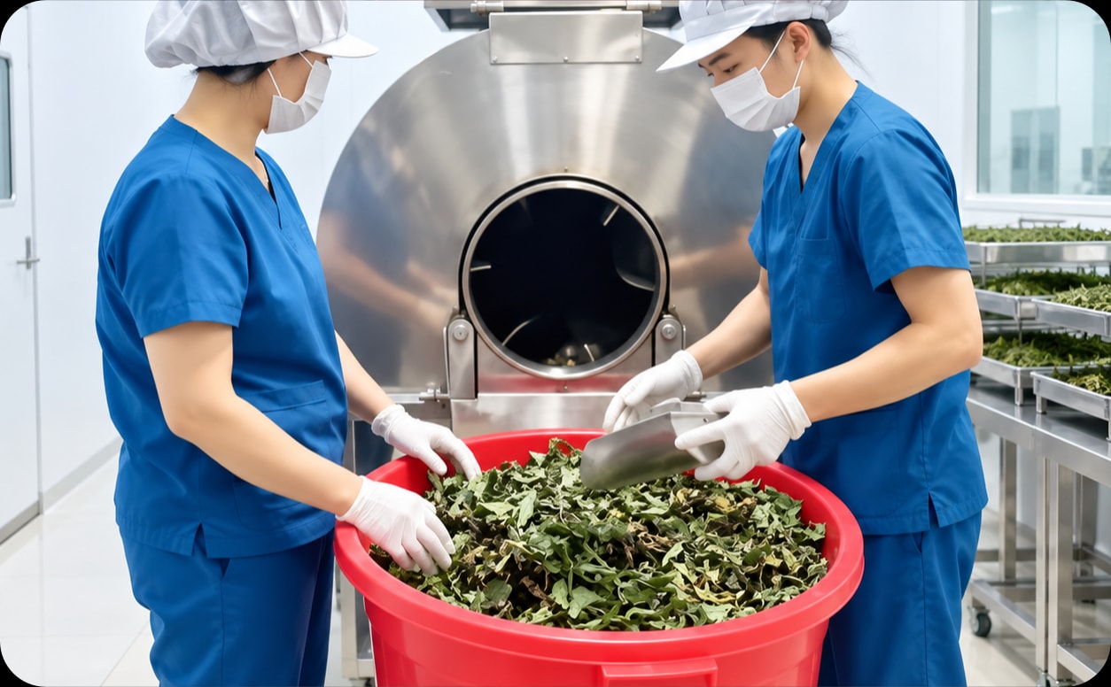 Công đoạn 3. chế biến nguyên liệu