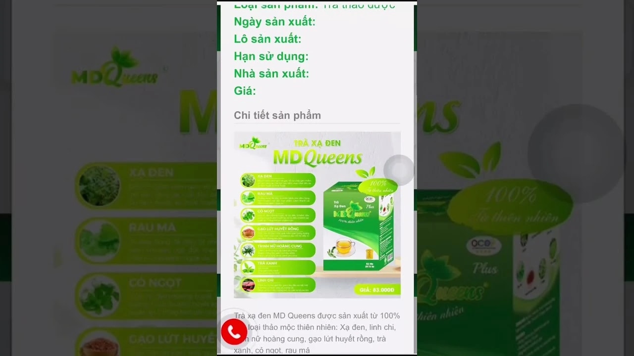 Quy trình Sản xuất Trà xạ đen MD QUEENS